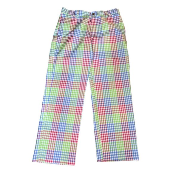 Izod Other - Izod Gingham Blue, Pink, Green Golf Pants Men Size 30/29